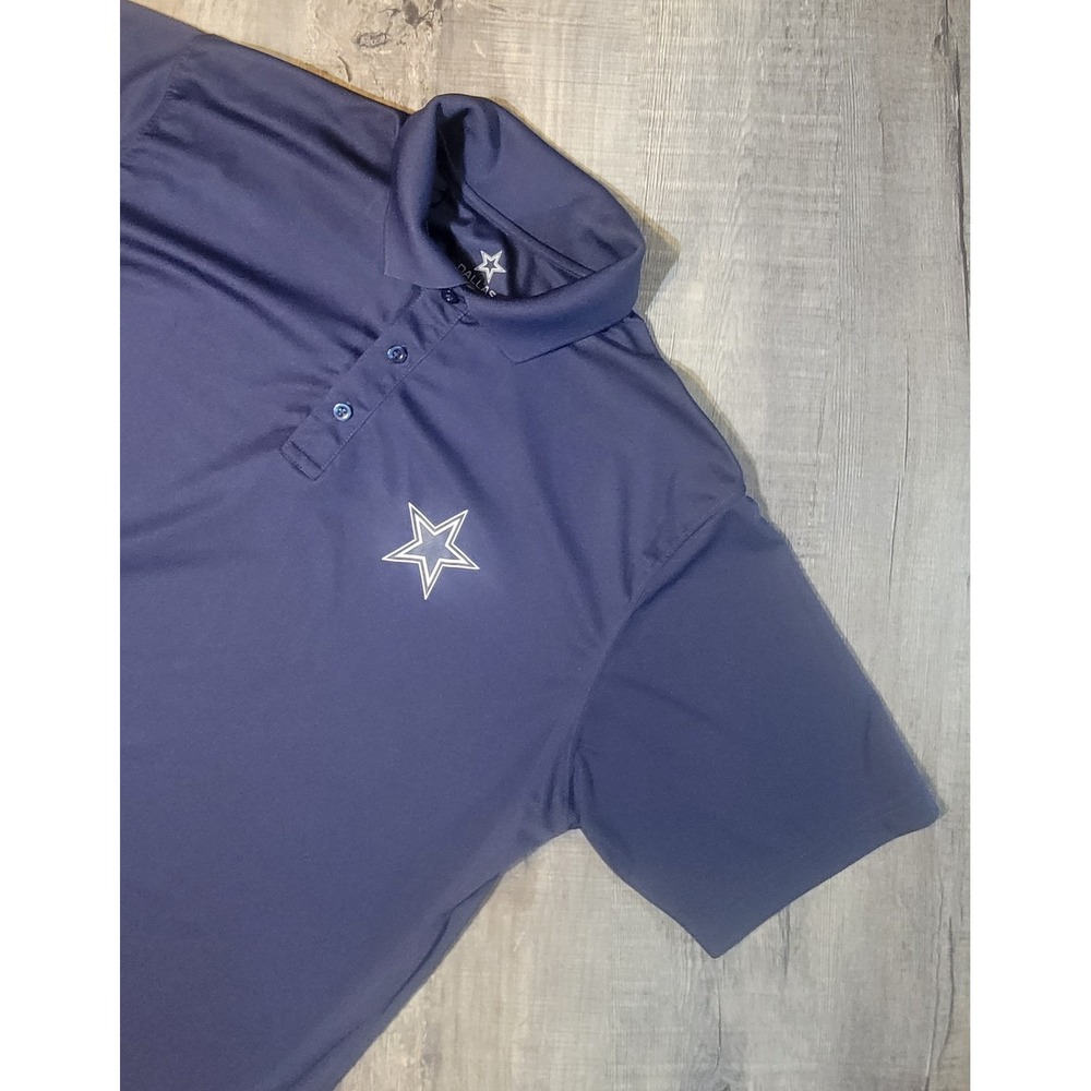Dallas Cowboys Authentic Mens XL Gray Blue Polo Golf Shirt Football NFL 2 Shirts - Picture 14 of 16